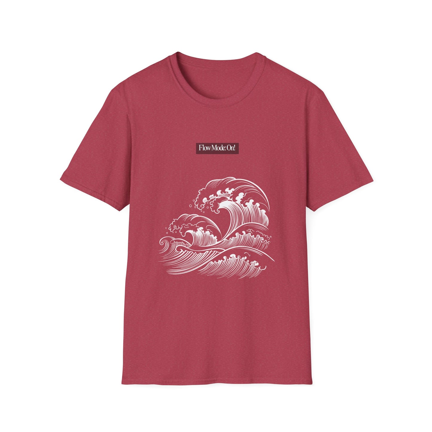 Wave Graphic T-Shirt — "Flow Mode On" Minimalist Surf Vibe