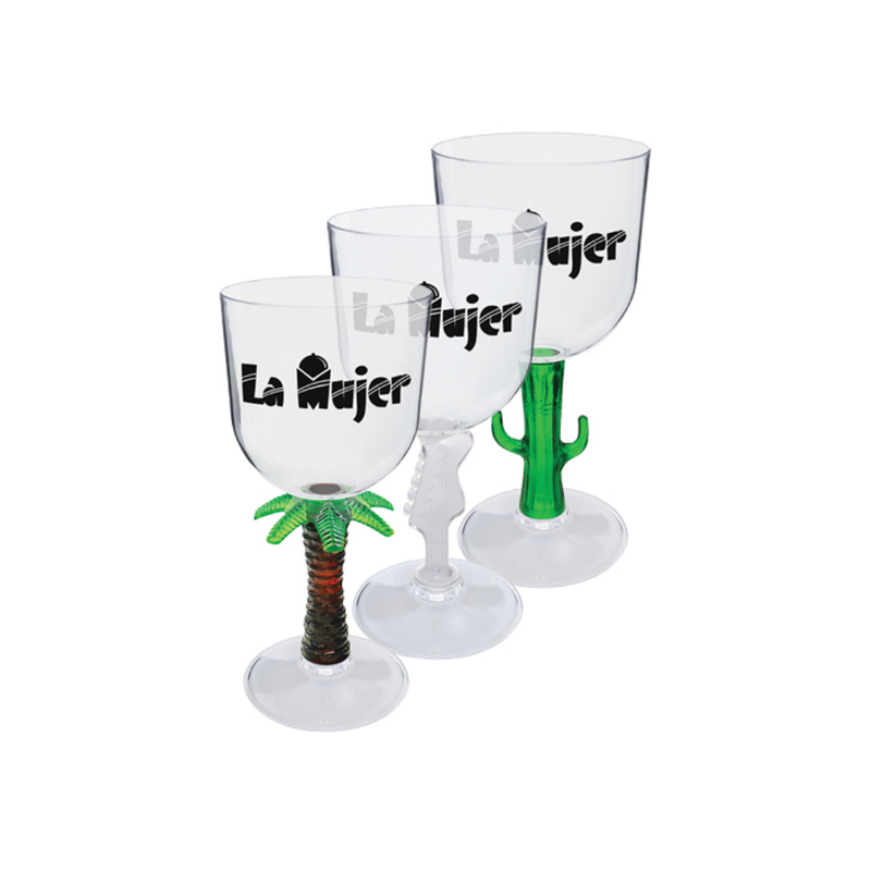 14 oz. Novelty Stem Acrylic Wine Glasses