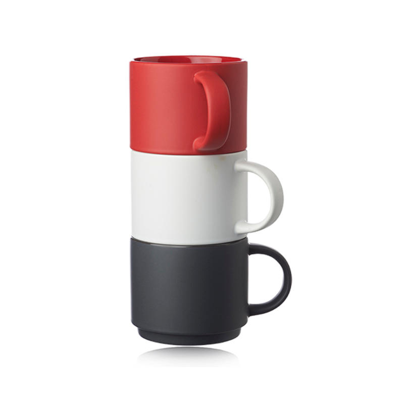 14 oz. Stackable Ceramic Mugs