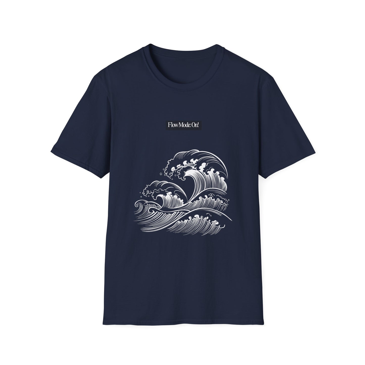 Wave Graphic T-Shirt — "Flow Mode On" Minimalist Surf Vibe