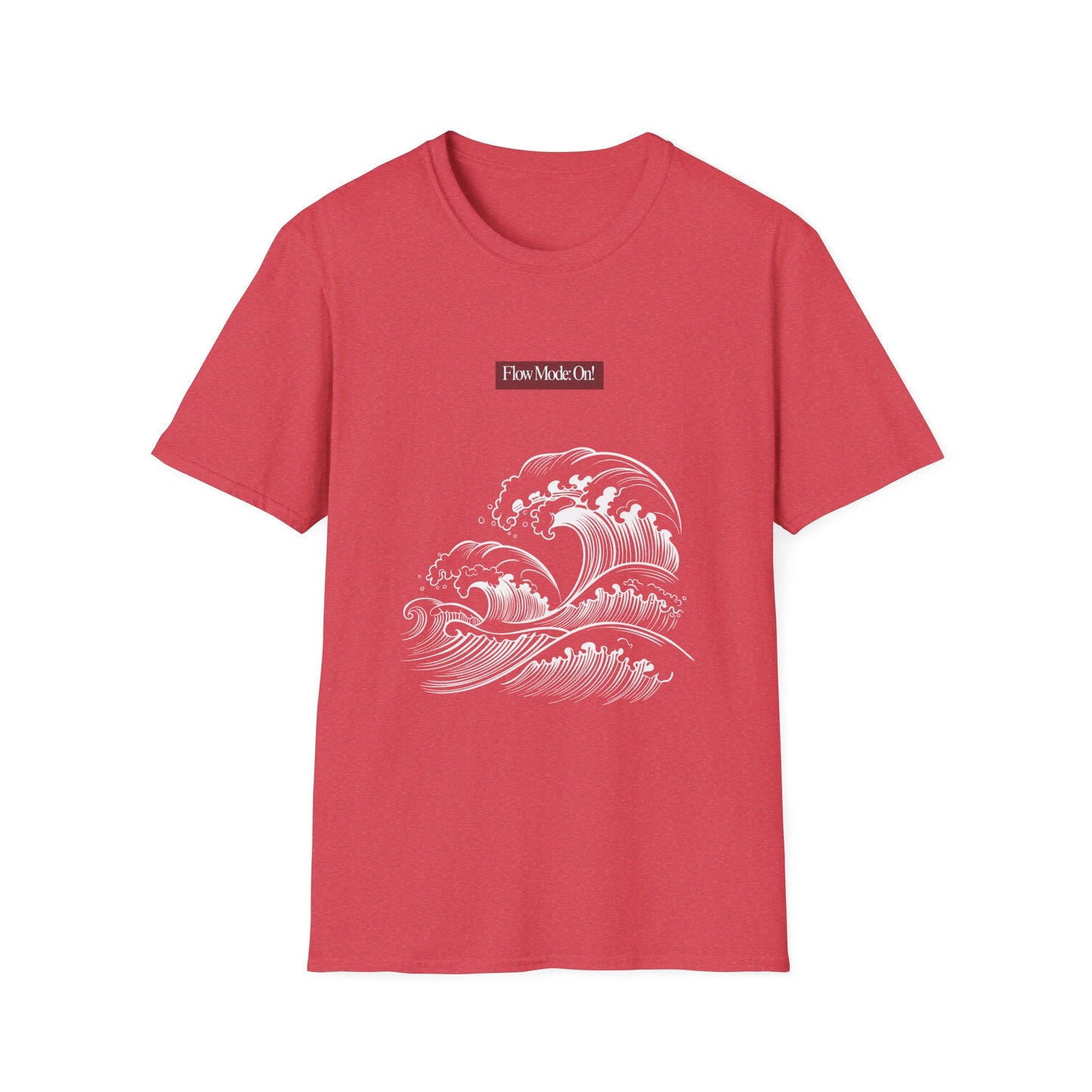 Wave Graphic T-Shirt — "Flow Mode On" Minimalist Surf Vibe
