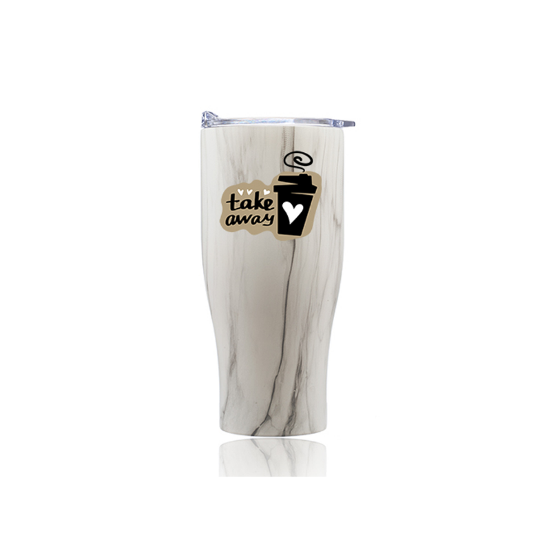 27 oz Stainless Steel Insulated Tumblers with Clear Lids